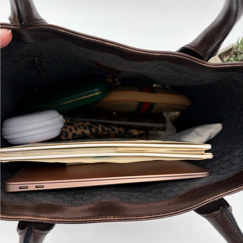 Gucci Brown Suede Ophidia Sherry line tote